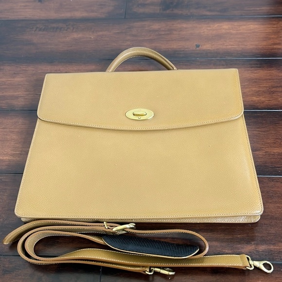 COACH CARAMEL CLASSIC MADISON DRAKE PINNACLE BRIEFCASE BAG MADE IN ITALY… - Picture 3 of 17